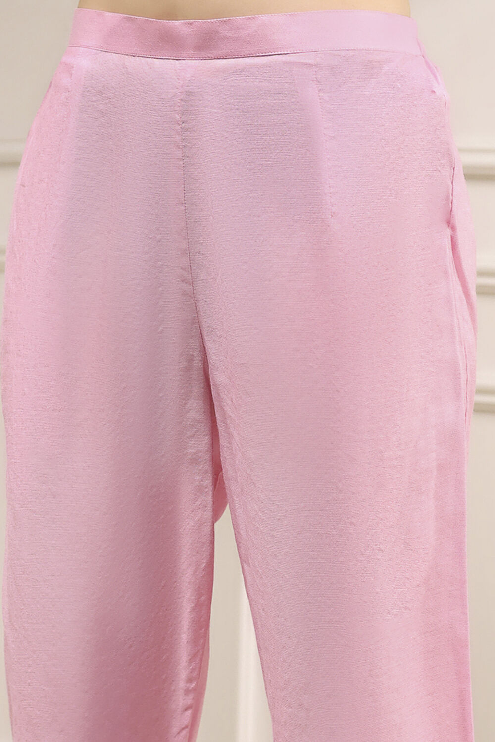 Pink Cotton Printed Unstitched Suit Set image number 3