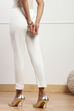 Beige Cotton Blend Slim Pant image number 4