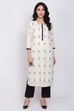 Ivory Eco Cotton Straight Yarndyed Kurta image number 0
