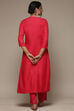 Fuschia Rayon Straight Kurta Pant Suit Set image number 4