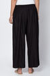 Black Viscose Solid Palazzo image number 3