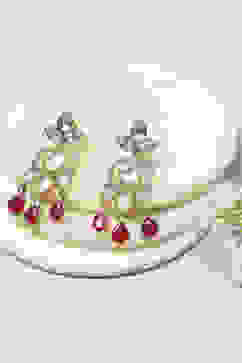 Red Kundan Festive Drop & Danglers image number 0