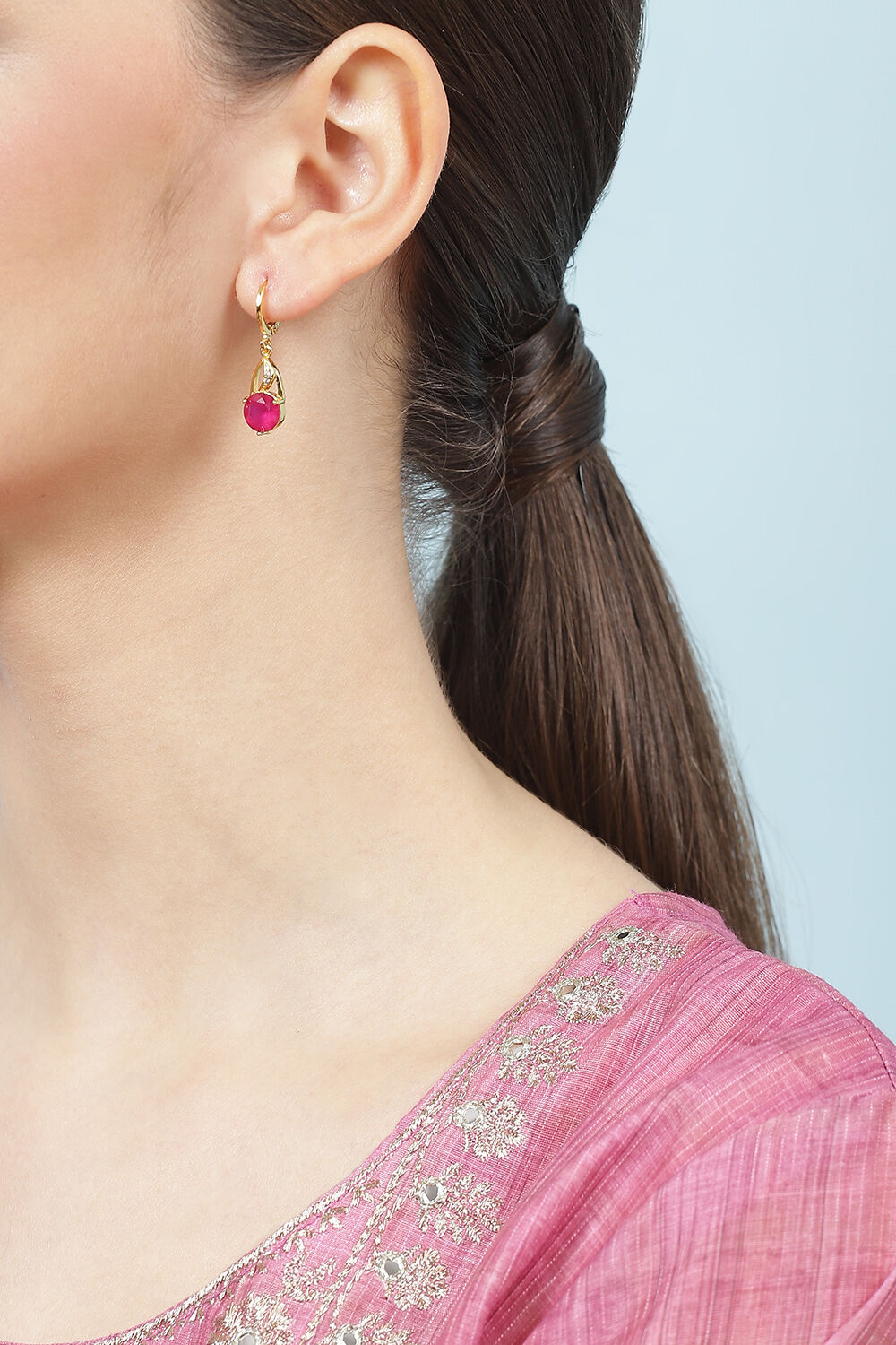 Red Brass Earrings image number 1