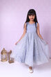 Sea Green Art Silk A Line Gown image number 4