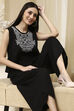 Black Solid Straight Co-ord Set image number 0