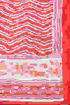 Red And White Cotton Straight Kurta Palazzo Suit Set image number 7