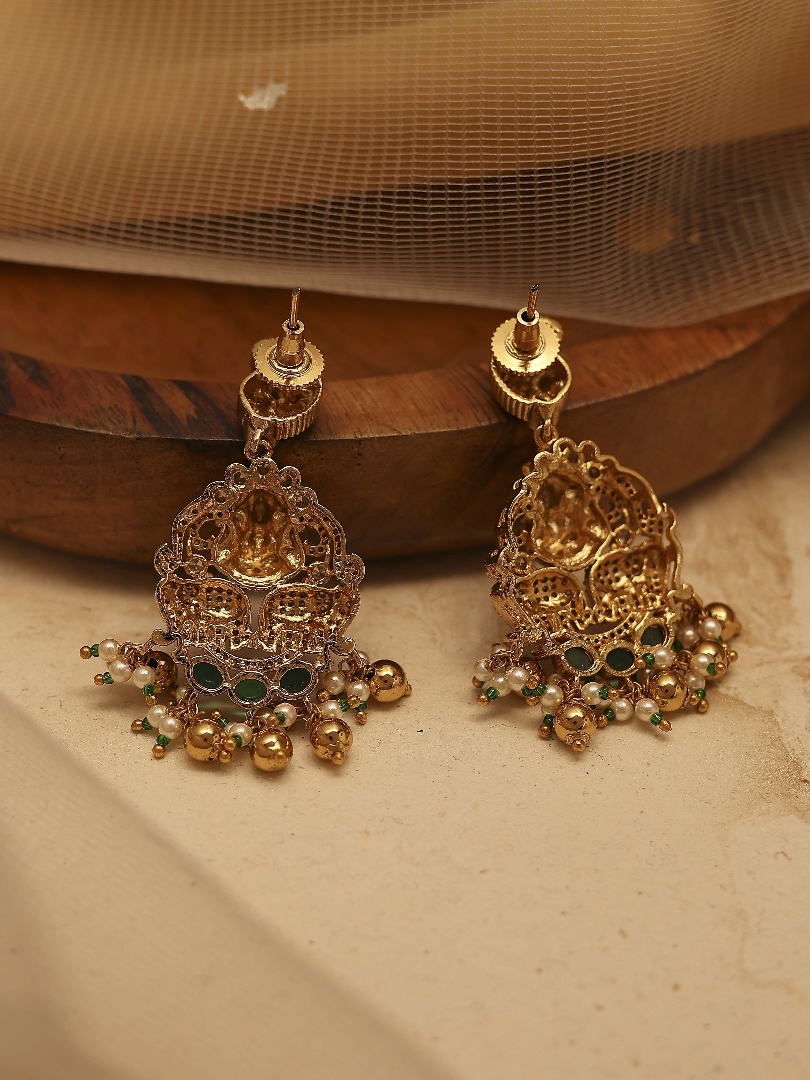 Gold Brass Drop & Danglers image number 2