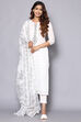 Black And White Muslin Easy Stitch Suit Set image number 0