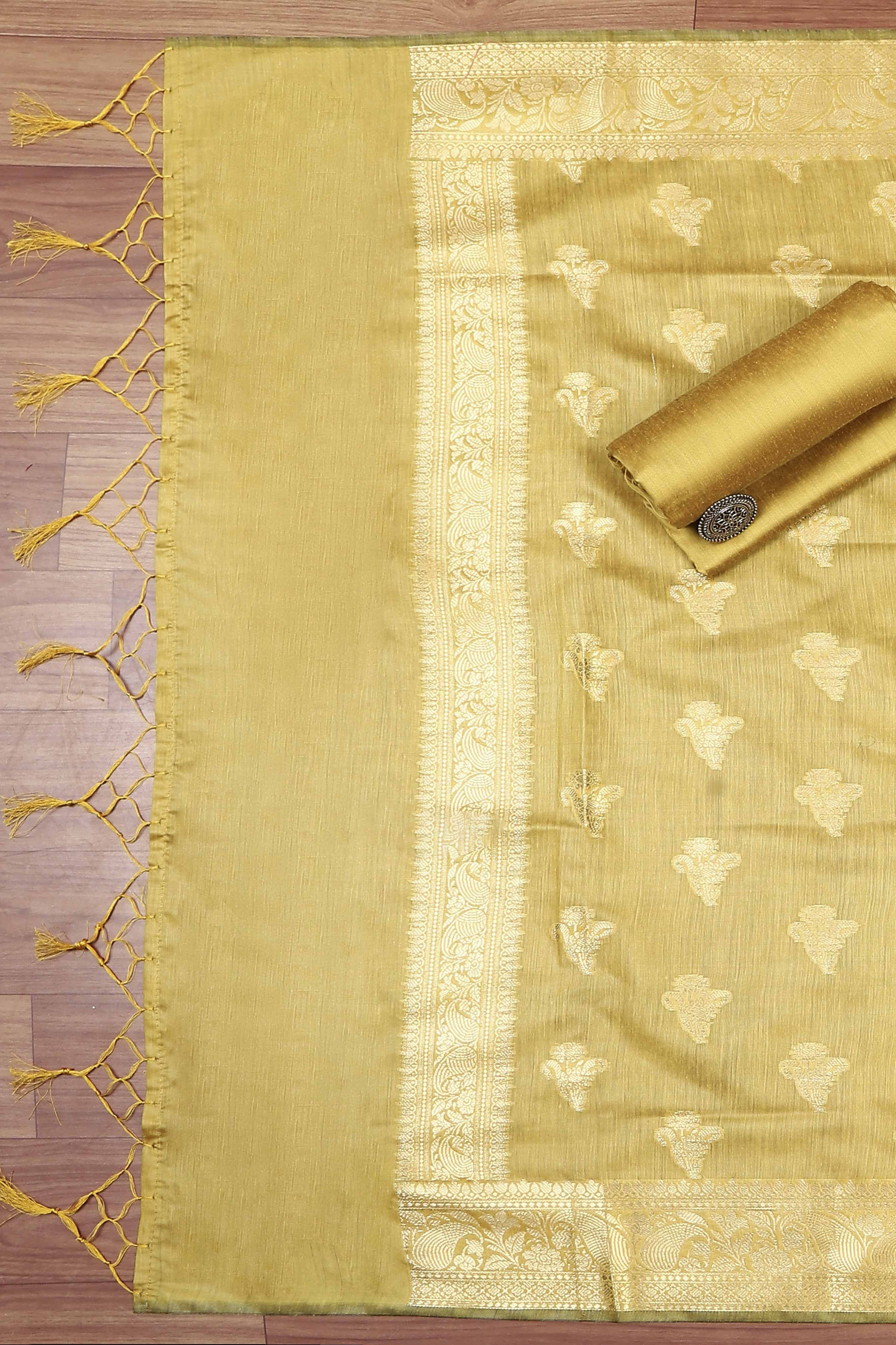 Red Chanderi  Unstitched Suit Set image number 3