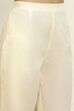 White Cotton Blend Hand Block Print Unstitched Suit Set image number 3