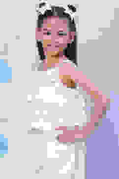 White Cotton Flared Top image number 2