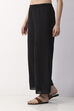 Black Cotton Flared Dyed Palazzos image number 4