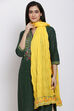 Cyan Blue Cotton Solid Dupatta image number 2