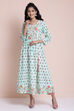 Pink Cotton High Slit Printed Kurta image number 3