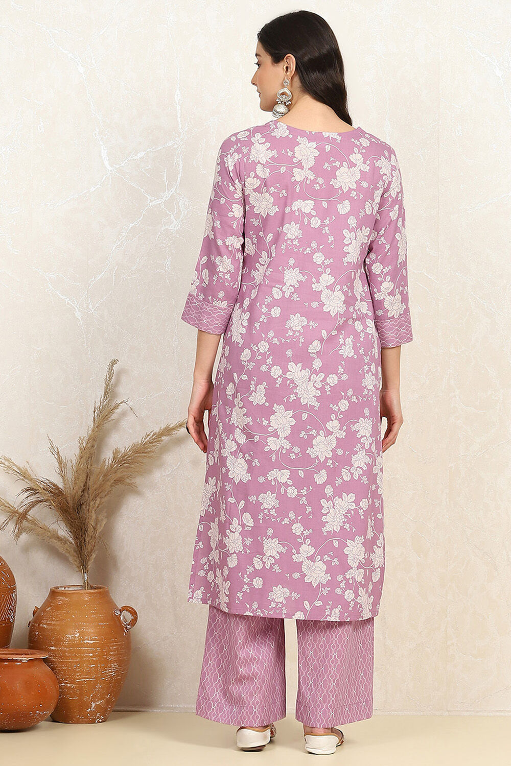 Rama Green Cotton Screen Print Unstitched Suit Set image number 5