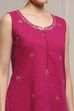 Black Cotton Straight Solid Kurta image number 1