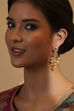 White Gold Plated Brass Drop Earrings image number 3