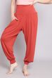 Teal Blue Viscose Blend Harem Pants image number 4