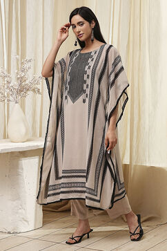 Black Polyester Printed Fusion Set image number 3