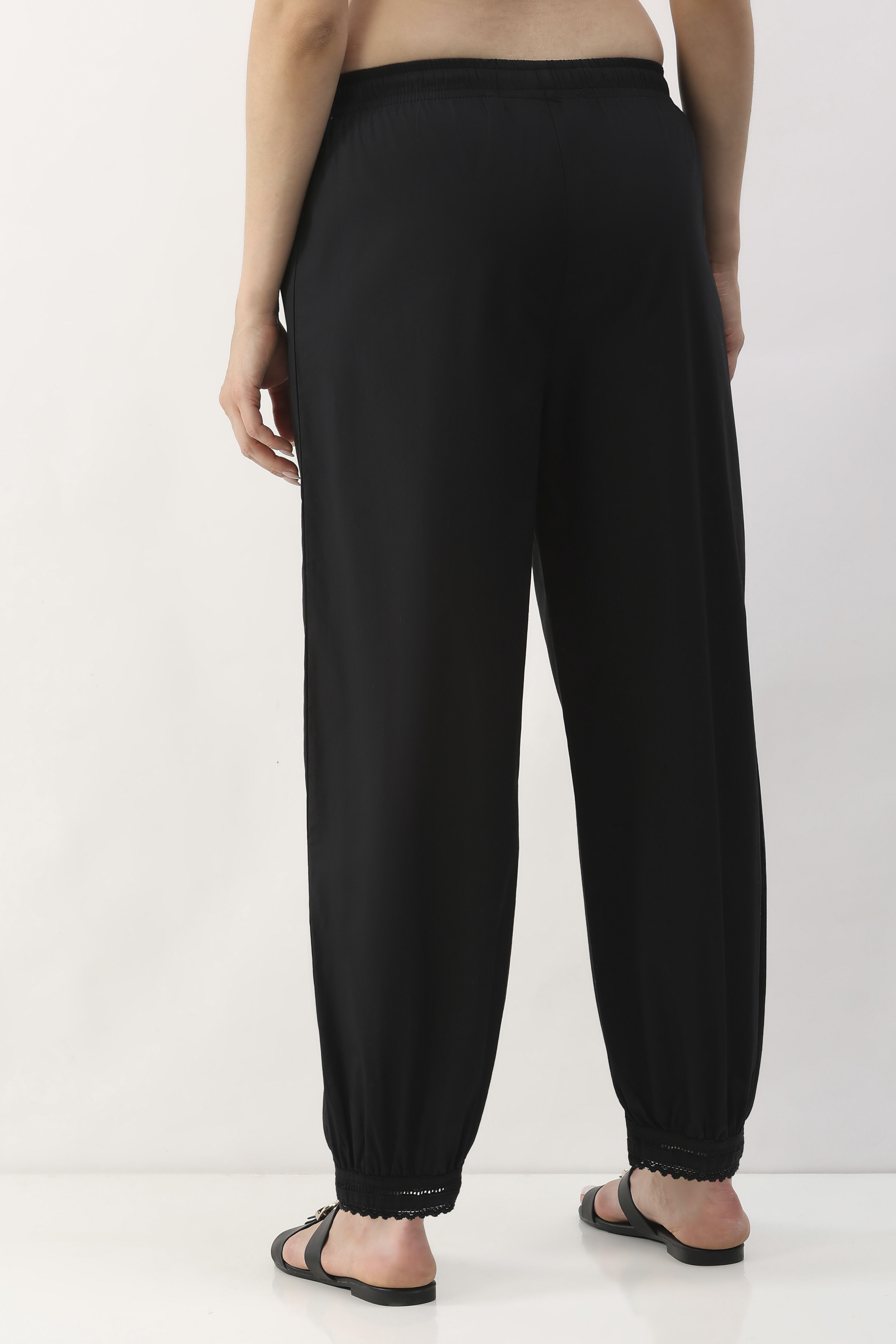 Black Cotton Regular Salwar image number 5