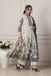 White Cotton Anarkali Suit Set image number 5