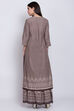 Sand Brown Straight Kurta image number 4