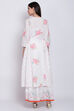 Red Cotton Flared Printed Kurta image number 5