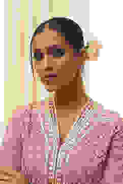 Light Pink Brass Danglers image number 3