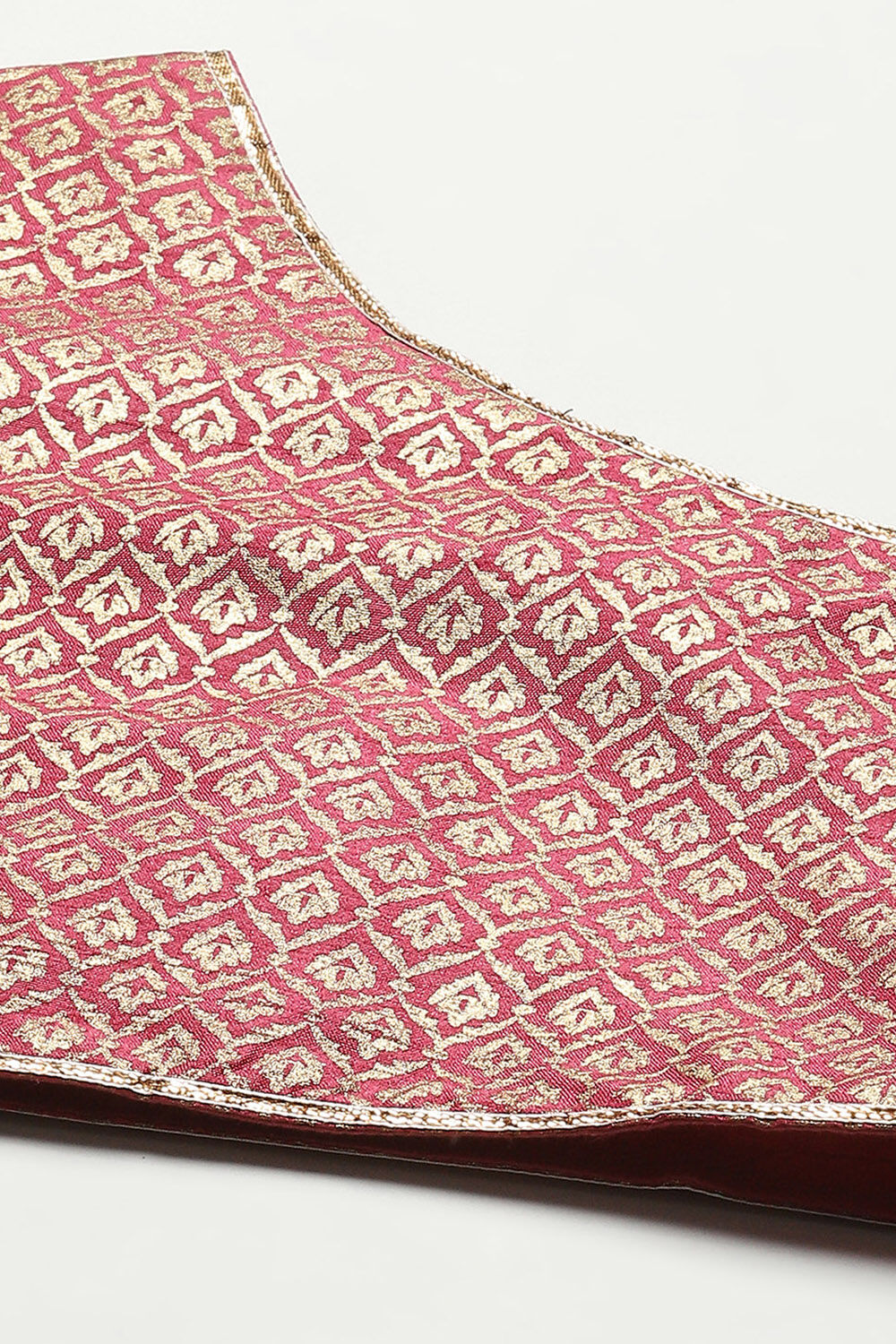 Berry Pink Art Silk Straight Lehenga Set image number 1