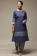 Indigo Cotton Flared Yarndyed 2 Piece Set image number 6