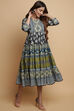 Black Cotton Tiered Dress
