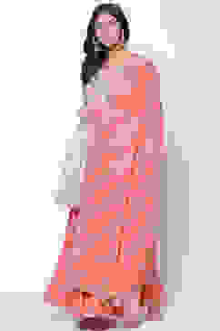 Aqua Coral Flared Kurta Garara Suit Set image number 7