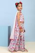 White Poly Chinon Printed Regular Suit Set image number 5