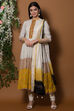White And Red Flared Suit Set By Anju Modi image number 3