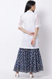 White Cotton Chikankari Kurta Garara Suit Set image number 5