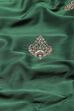 Green Poly Viscose Slub Embroidered Straight Kurta Set image number 3