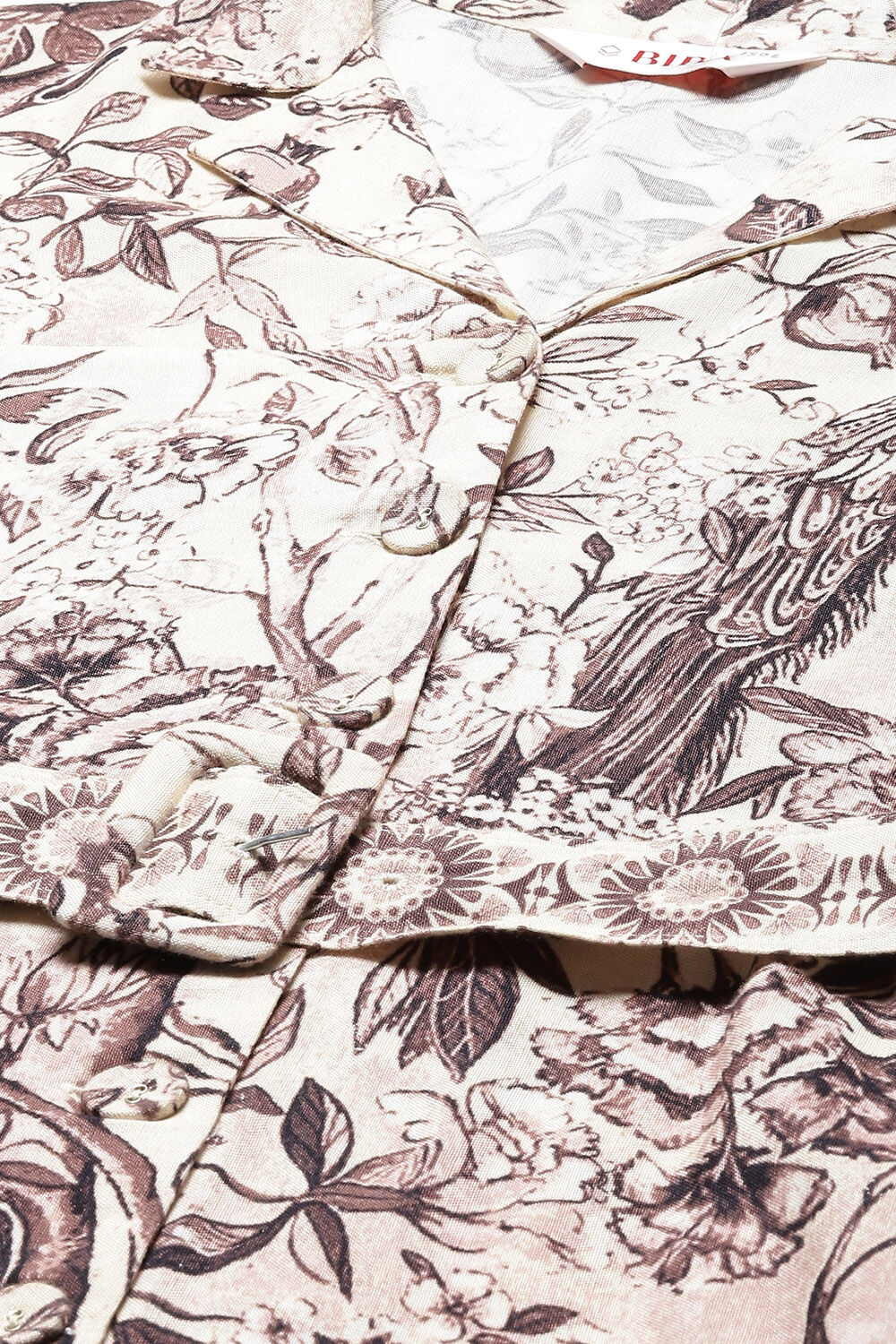 Beige Rayon Straight Fusion Dress image number 1