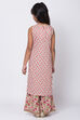 Peach Cotton Straight Straight Kurta Palazzo Suit Set image number 4