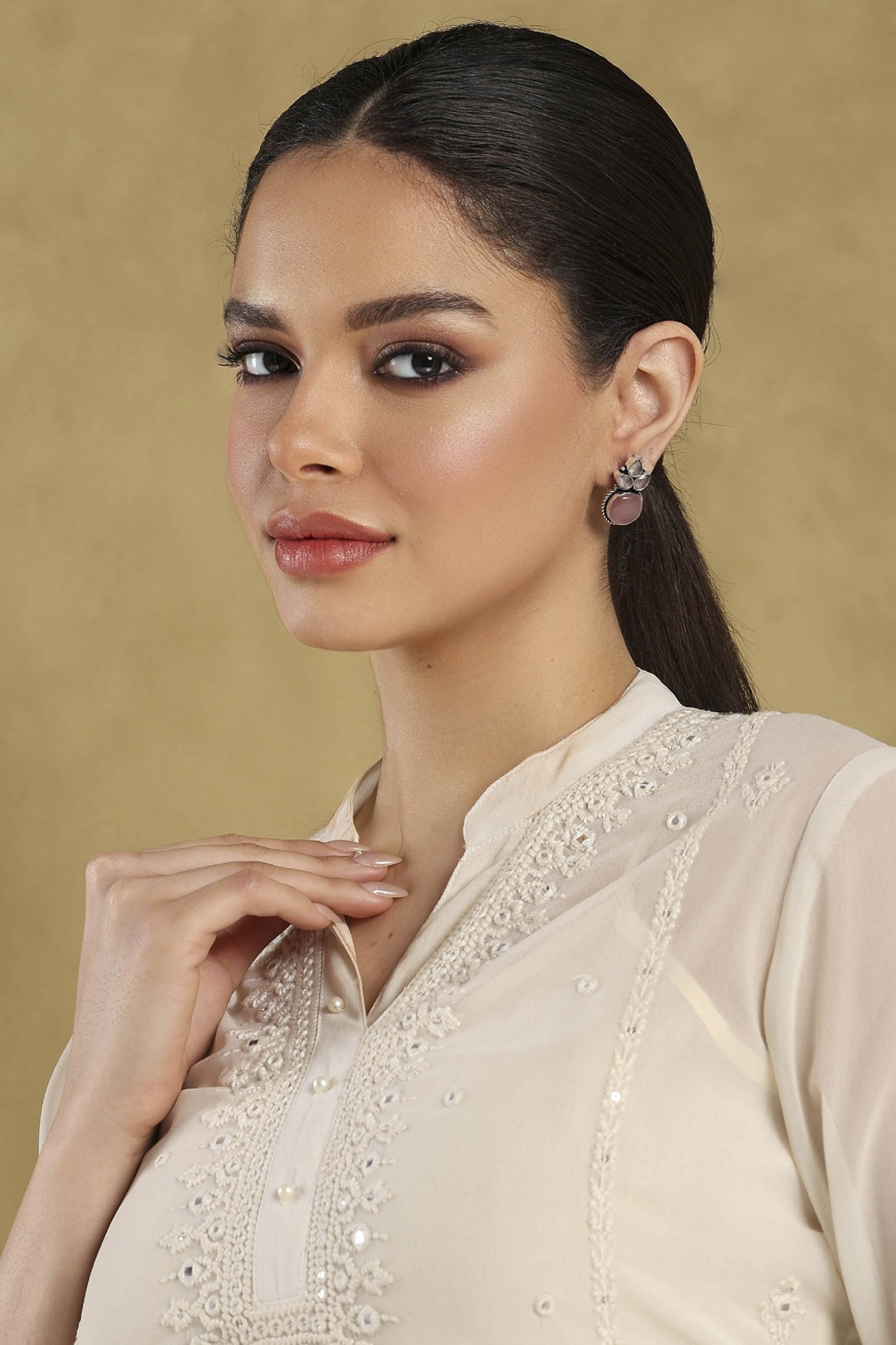 Light Pink Brass Drop & Danglers image number 3