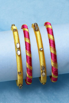Yellow And Pink Girls Bangles image number 0