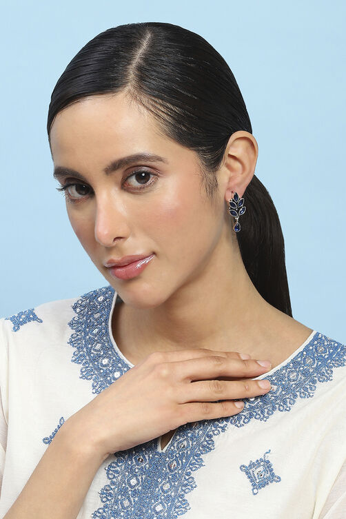 Navy Brass Drop & Danglers image number 3