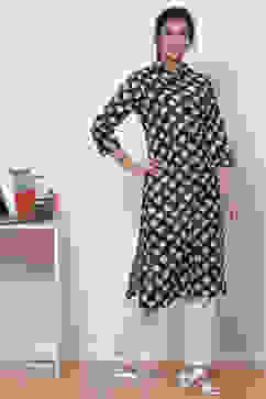 Carbon Cotton Straight Kurta image number 3