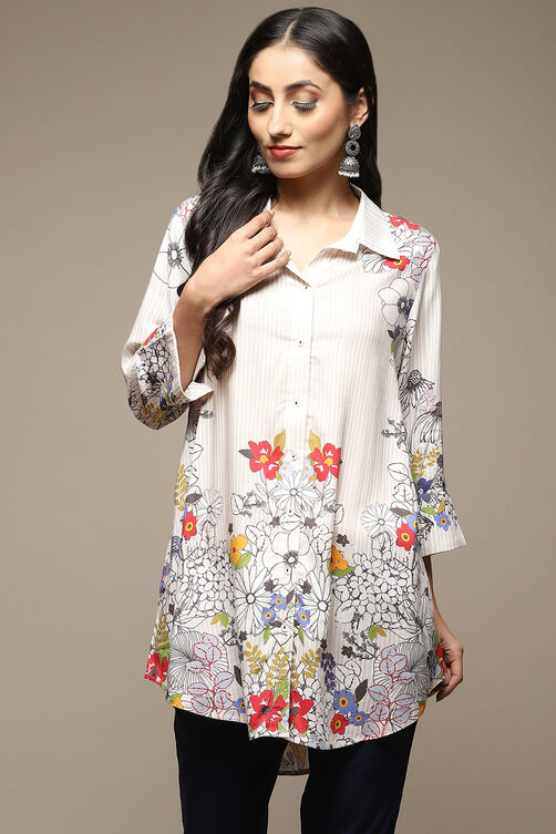 Off White LIVA Printed Shirt image number 0