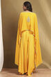 Yellow Embroidered Fusion Set image number 4