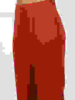 Rust Solid Mid-Rise Regular Pants image number 1