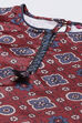 Rust Art Silk Girls Straight Kurta Sharara Suit Set image number 1