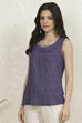 Blue Viscose Rayon Printed Top image number 6