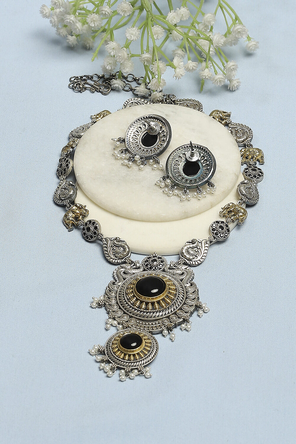 Oxidised Gold Brass Set image number 2