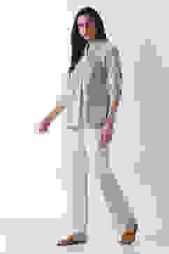 Natural Cotton Blend Straight Pants image number 7