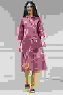 Onion Pink Cotton Printed Straight Kurta image number 5